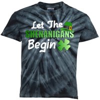 Let The Shenanigans Begin Funny St Patty Kids Tie-Dye T-Shirt