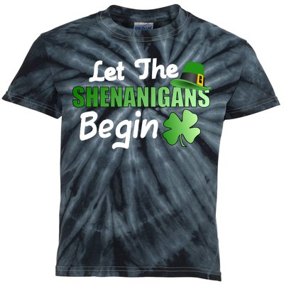 Let The Shenanigans Begin Funny St Patty Kids Tie-Dye T-Shirt