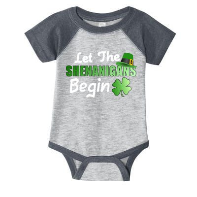 Let The Shenanigans Begin Funny St Patty Infant Baby Jersey Bodysuit