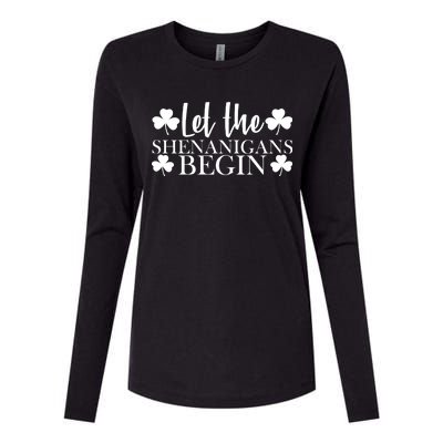 Let The Shenanigans BeginSt Pattys Day Party Womens Cotton Relaxed Long Sleeve T-Shirt