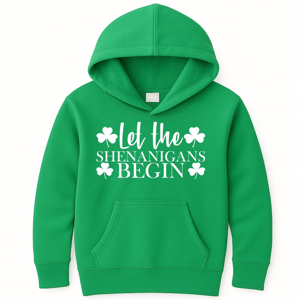 Let The Shenanigans BeginSt Pattys Day Party Kids Hoodie