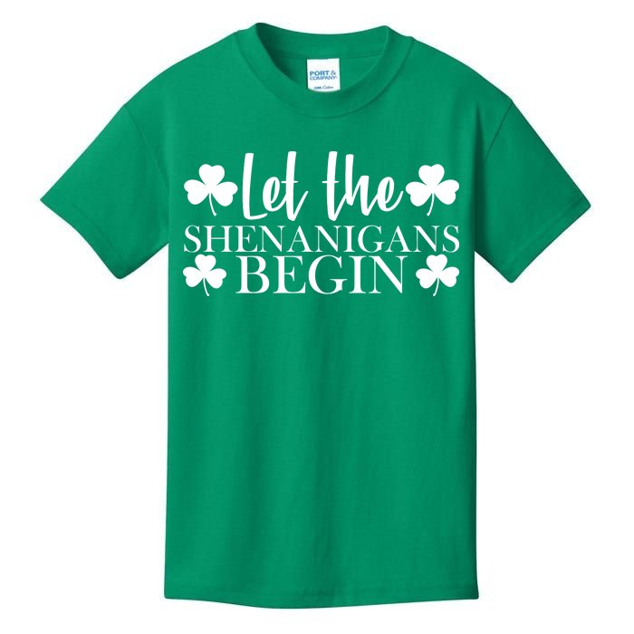 Let The Shenanigans BeginSt Pattys Day Party Kids T-Shirt