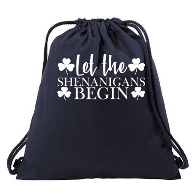 Let The Shenanigans BeginSt Pattys Day Party Drawstring Bag