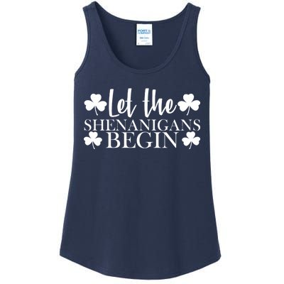 Let The Shenanigans BeginSt Pattys Day Party Ladies Essential Tank