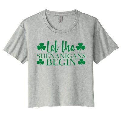 Let The Shenanigans BeginSt Pattys Day Party Women's Crop Top Tee