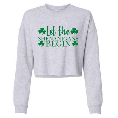 Let The Shenanigans BeginSt Pattys Day Party Cropped Pullover Crew