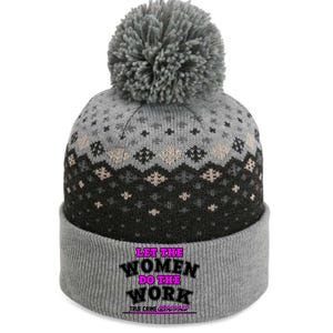 Let The Women Do the Work True Crime Obsessed The Baniff Cuffed Pom Beanie