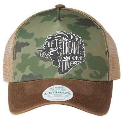 Let Your Dreams Come True Unicorn Legacy Tie Dye Trucker Hat