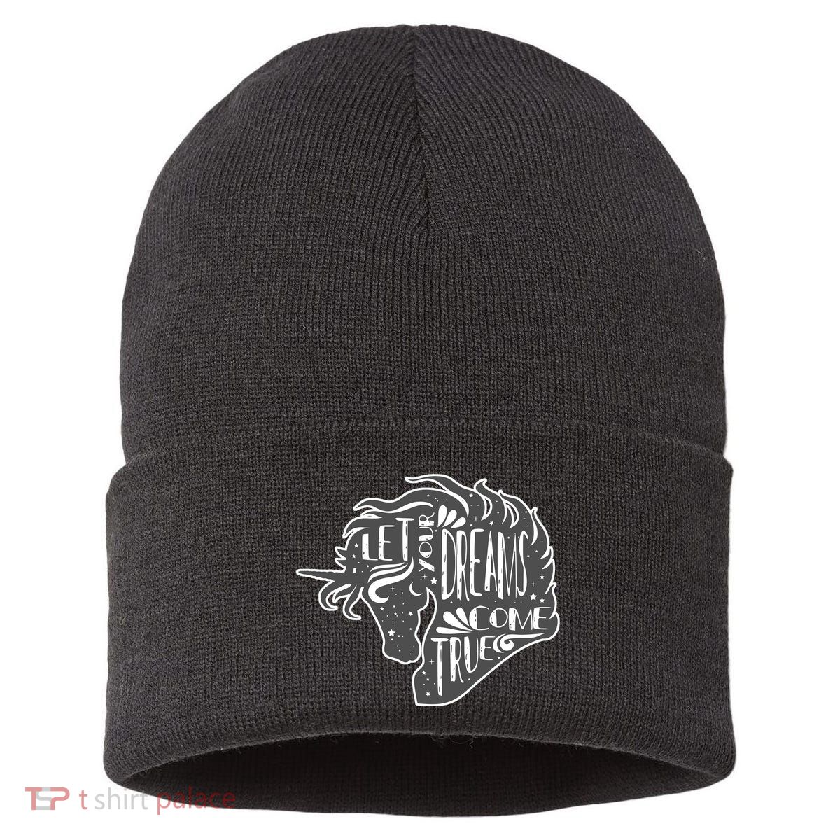 Let Your Dreams Come True Unicorn Sustainable Knit Beanie
