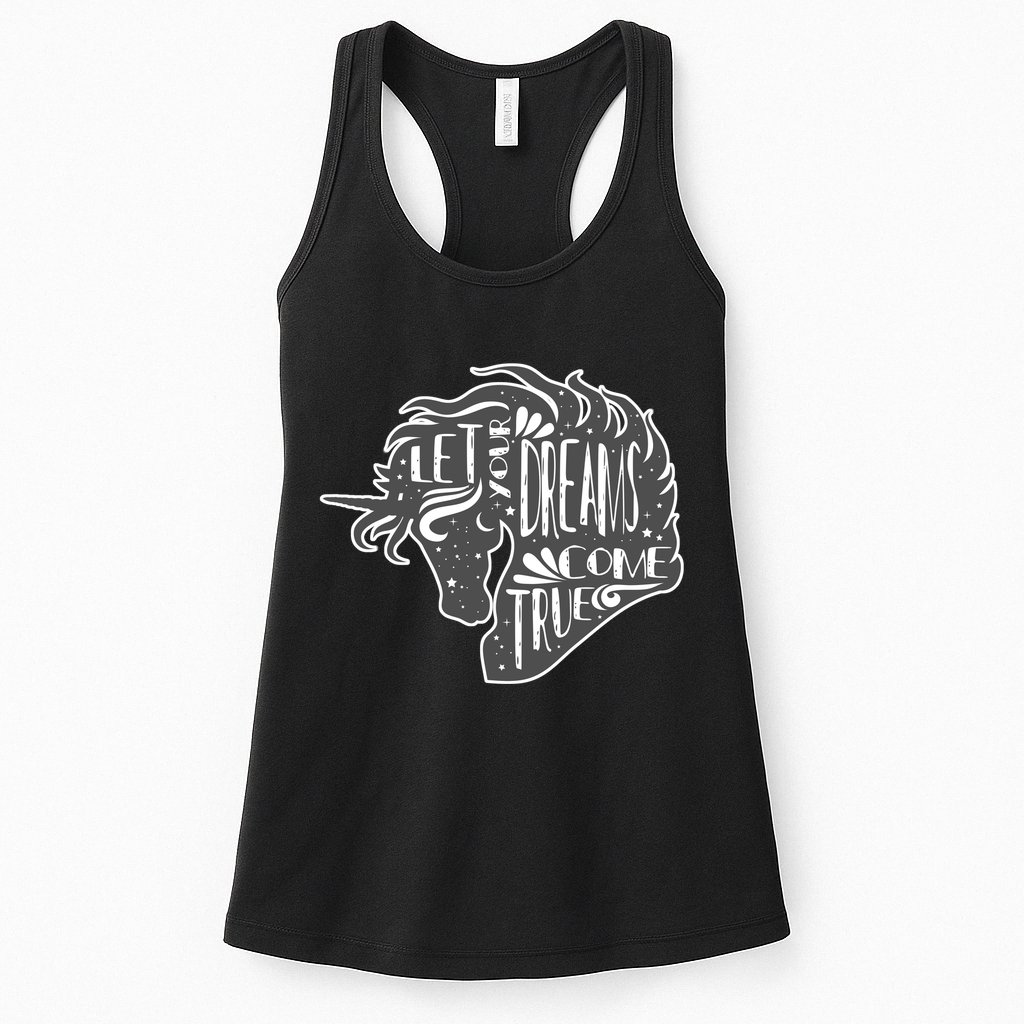 Let Your Dreams Come True Unicorn Womens Tank Top
