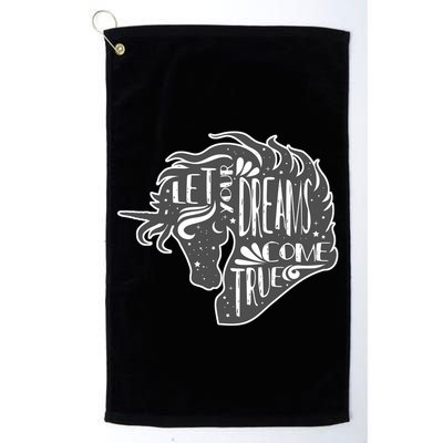 Let Your Dreams Come True Unicorn Golf Towel