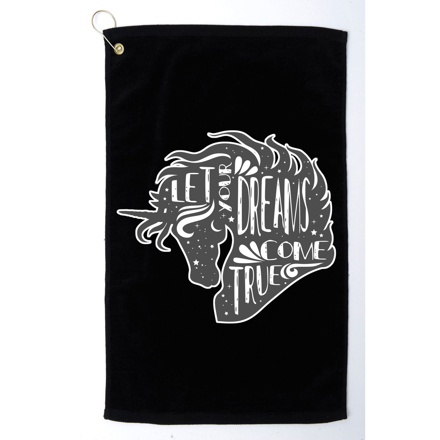 Let Your Dreams Come True Unicorn Golf Towel