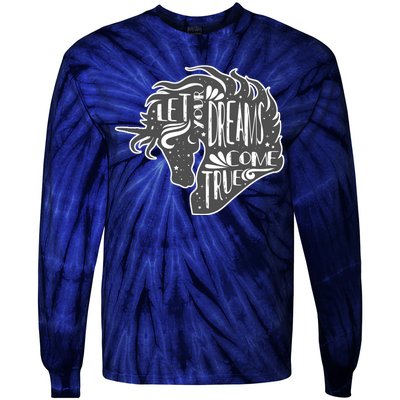 Let Your Dreams Come True Unicorn Tie-Dye Long Sleeve Shirt