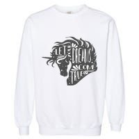 Let Your Dreams Come True Unicorn Garment-Dyed Sweatshirt