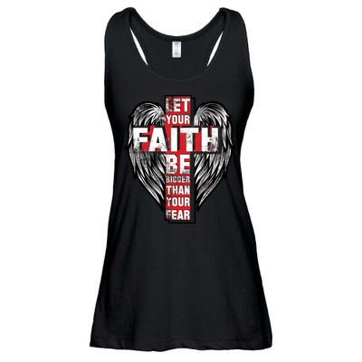 Let Your Faith Be Bigger Than Your Fear Ladies Essential Flowy Tank