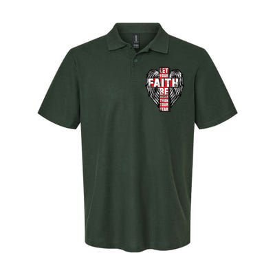 Let Your Faith Be Bigger Than Your Fear Softstyle Adult Sport Polo