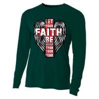 Let Your Faith Be Bigger Than Your Fear Cooling Performance Long Sleeve Crew