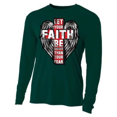 Let Your Faith Be Bigger Than Your Fear Cooling Performance Long Sleeve Crew