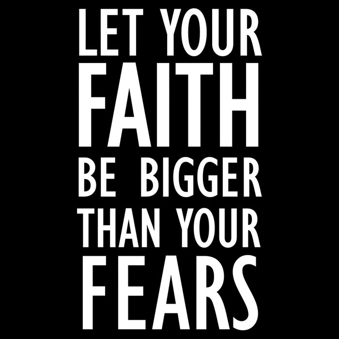 Let Your Faith Be Bigger Than Your Fears Cooling Performance Long Sleeve Crew