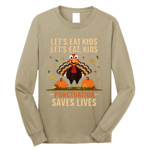 LetS Eat Turkey Funny Teacher Thanksgiving Dinner Long Sleeve Shirt