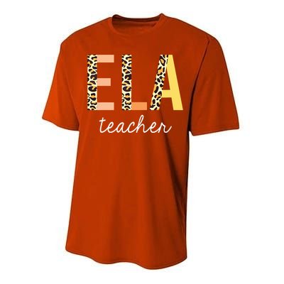 Leopard ELA Teacher English Language Arts Teacher Performance Sprint T-Shirt