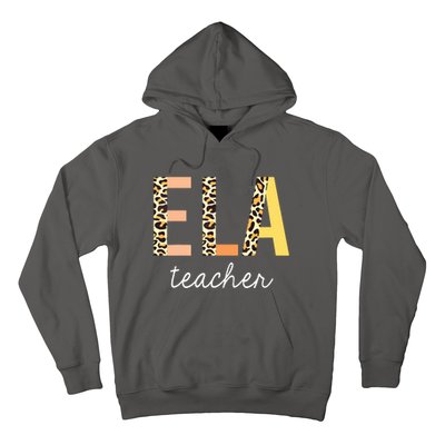 Leopard ELA Teacher English Language Arts Teacher Hoodie