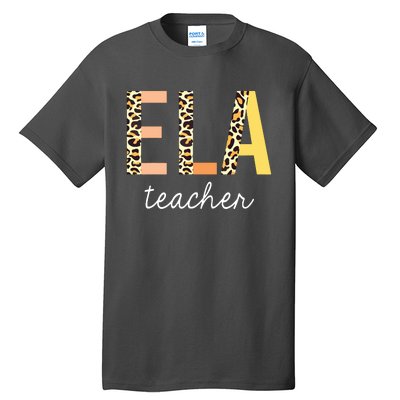 Leopard ELA Teacher English Language Arts Teacher Tall T-Shirt