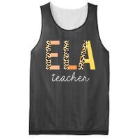 Leopard ELA Teacher English Language Arts Teacher Mesh Reversible Basketball Jersey Tank