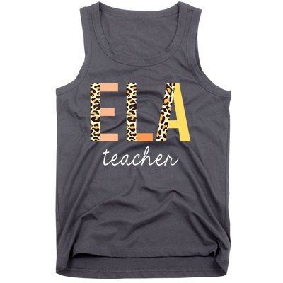 Leopard ELA Teacher English Language Arts Teacher Tank Top