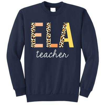 Leopard ELA Teacher English Language Arts Teacher Sweatshirt