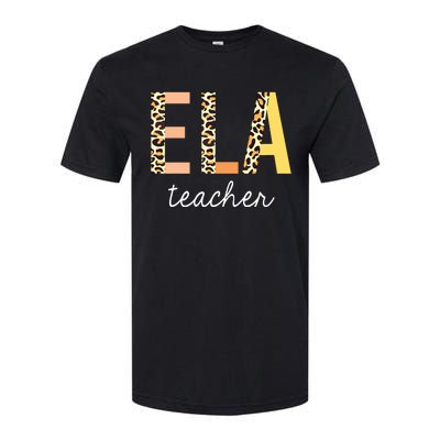 Leopard ELA Teacher English Language Arts Teacher Softstyle CVC T-Shirt