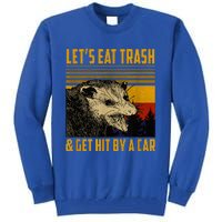 Lets Eat Trash And Get Hit By A Car Vintage Opossum Tall Sweatshirt