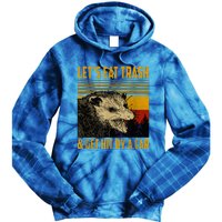 Lets Eat Trash And Get Hit By A Car Vintage Opossum Tie Dye Hoodie