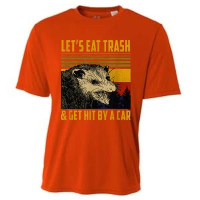 LetS Eat Trash And Get Hit By A Car Vintage Opossum Cooling Performance Crew T-Shirt