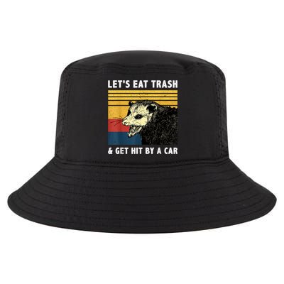 Let's Eat Trash & Get Hit By A Car Opossum Vintage Cool Comfort Performance Bucket Hat
