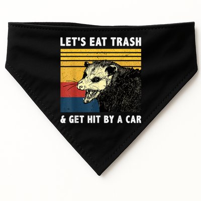 Let's Eat Trash & Get Hit By A Car Opossum Vintage USA-Made Doggie Bandana