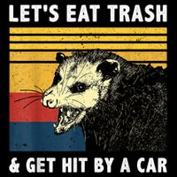 Let's Eat Trash & Get Hit By A Car Opossum Vintage Long Sleeve Shirt