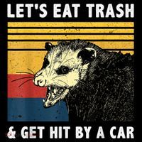 Let's Eat Trash & Get Hit By A Car Opossum Vintage Tall T-Shirt