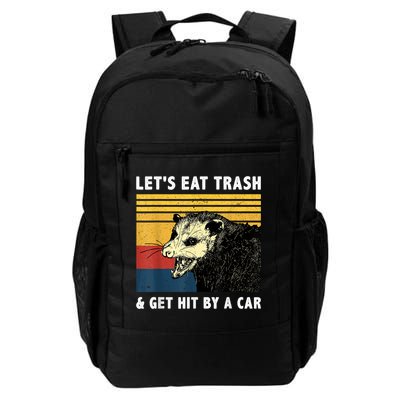 Let's Eat Trash & Get Hit By A Car Opossum Vintage Backpack