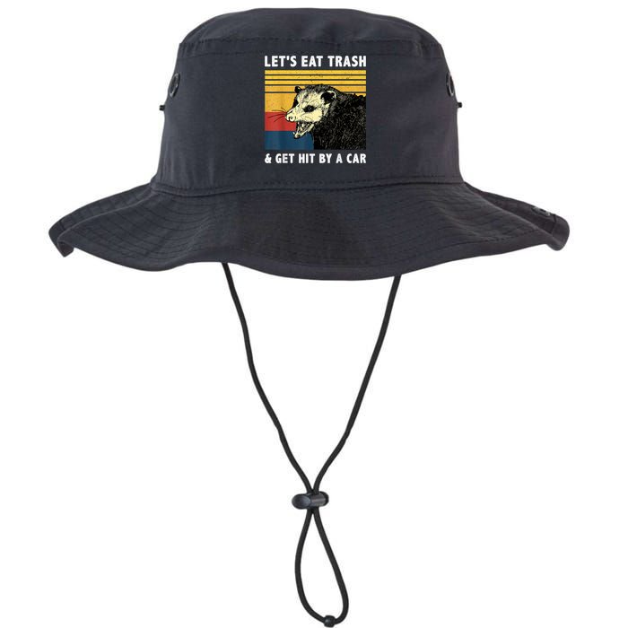 Let's Eat Trash & Get Hit By A Car Opossum Vintage Bucket Hat
