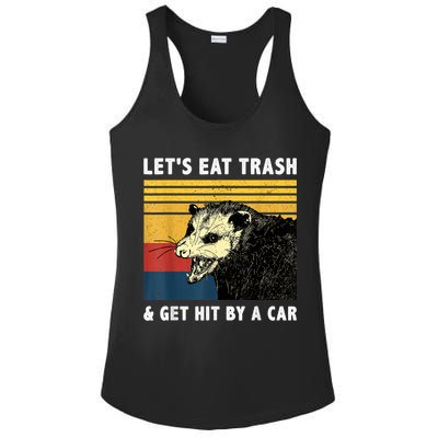 Let's Eat Trash & Get Hit By A Car Opossum Vintage Ladies PosiCharge Competitor Racerback Tank
