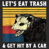Let's Eat Trash & Get Hit By A Car Opossum Vintage Golf Towel