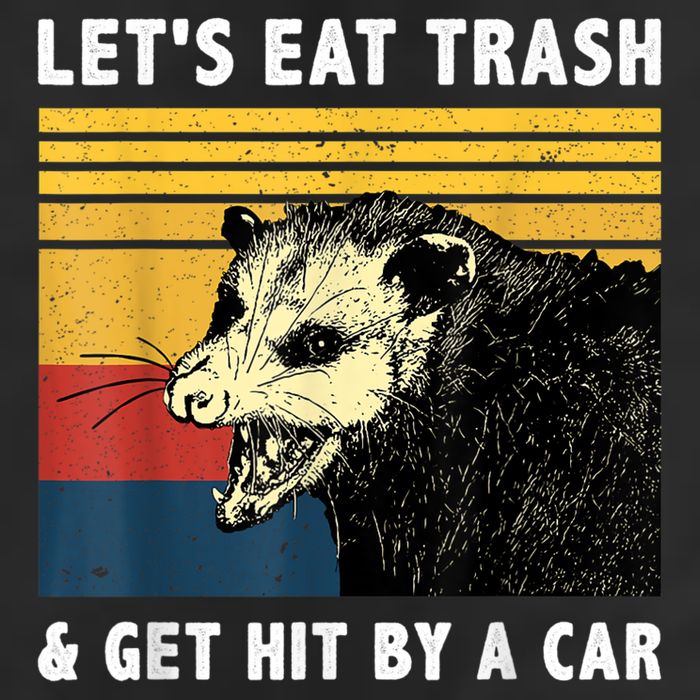 Let's Eat Trash & Get Hit By A Car Opossum Vintage Golf Towel