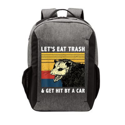 Let's Eat Trash & Get Hit By A Car Opossum Vintage Vector Backpack
