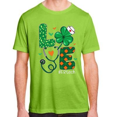 Love ER Tech Life Leopard Shamrock Saint Patrick's Day Adult ChromaSoft Performance T-Shirt