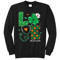 Love ER Tech Life Leopard Shamrock Saint Patrick's Day Sweatshirt