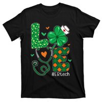 Love ER Tech Life Leopard Shamrock Saint Patrick's Day T-Shirt