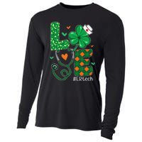 Love ER Tech Life Leopard Shamrock Saint Patrick's Day Cooling Performance Long Sleeve Crew