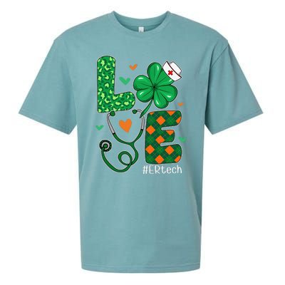 Love ER Tech Life Leopard Shamrock Saint Patrick's Day Sueded Cloud Jersey T-Shirt