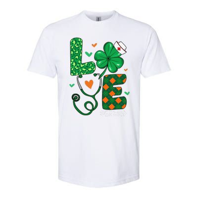 Love ER Tech Life Leopard Shamrock Saint Patrick's Day Softstyle CVC T-Shirt